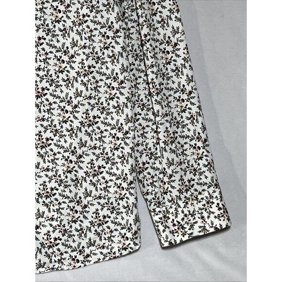 Express Slim Performance Shirt Mens Medium Floral Collared Button Up Stretch - Picture 4 of 12